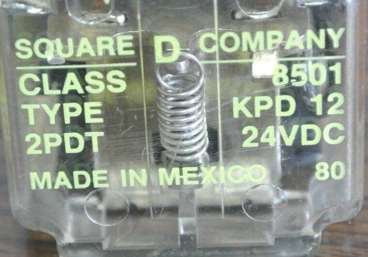 SQUARE D 8501 KPD-12 GENERAL PURPOSE RELAY - DPDT, 10A, 24VDC COIL - NEW SURPLUS