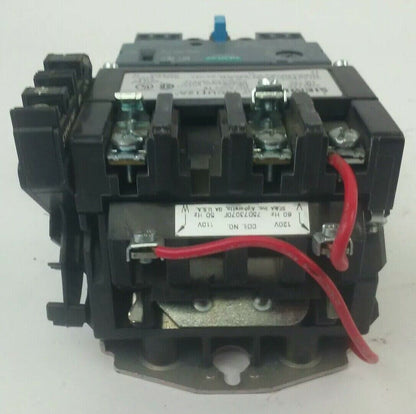 SIEMENS 14CU+12A STARTER SIZE 0 3PH 600V 18A 2HP 120V COIL 14CU12A W/ 48ATD1S00