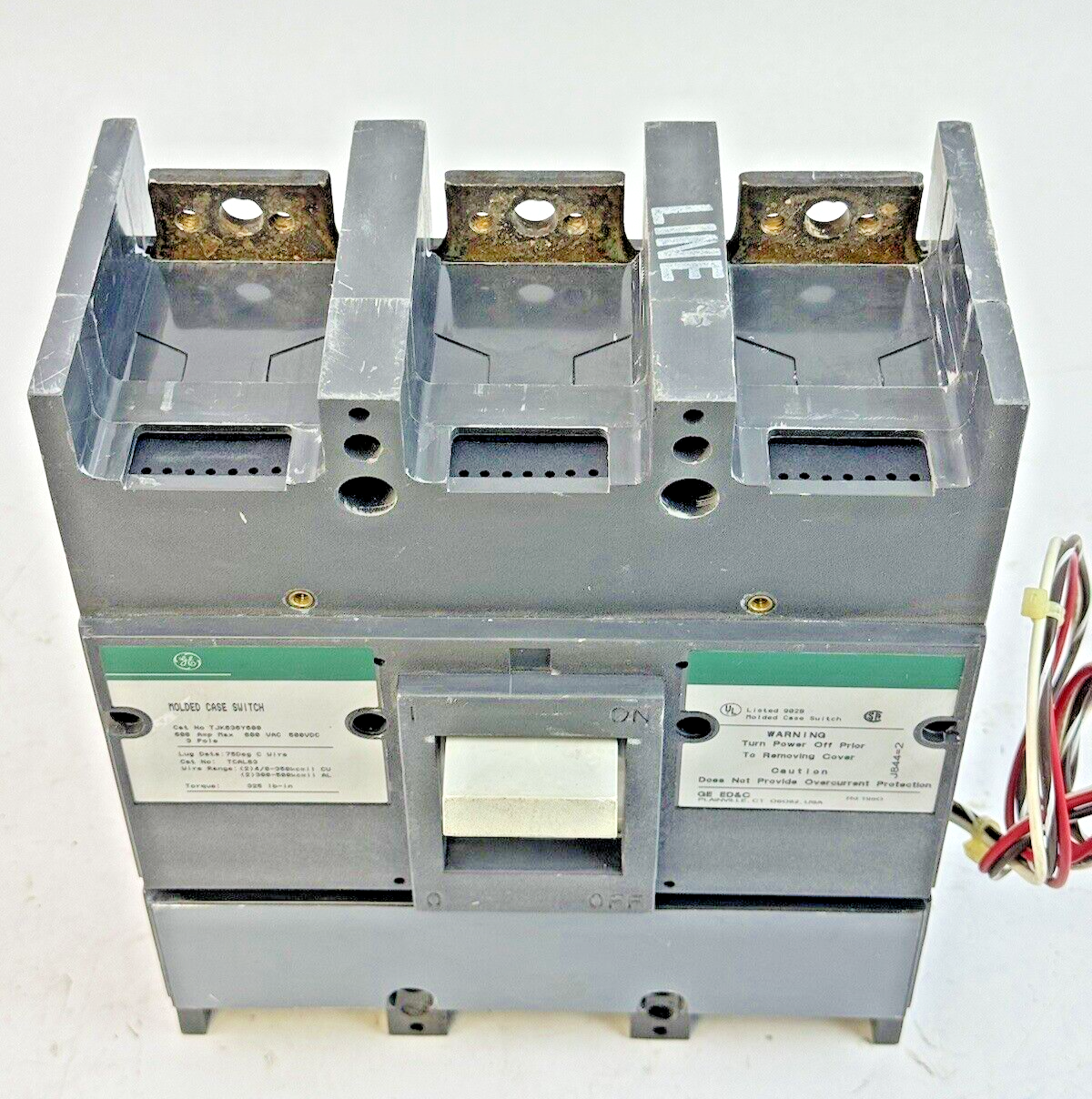 GE - TJK636Y600 - MOLDED CASE SWITCH W/ AUXILIARY SWITCH- 3 POLE/600VAC/600A