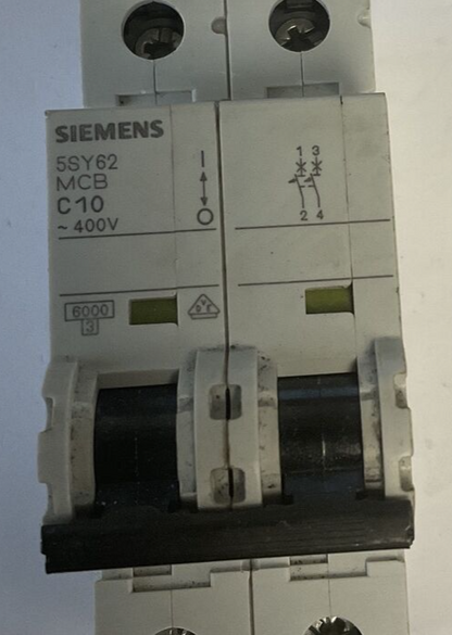 SIEMENS 5SY62 CIRCUIT BREAKER MCB C10 400VAC 15KA 5SY6210-7