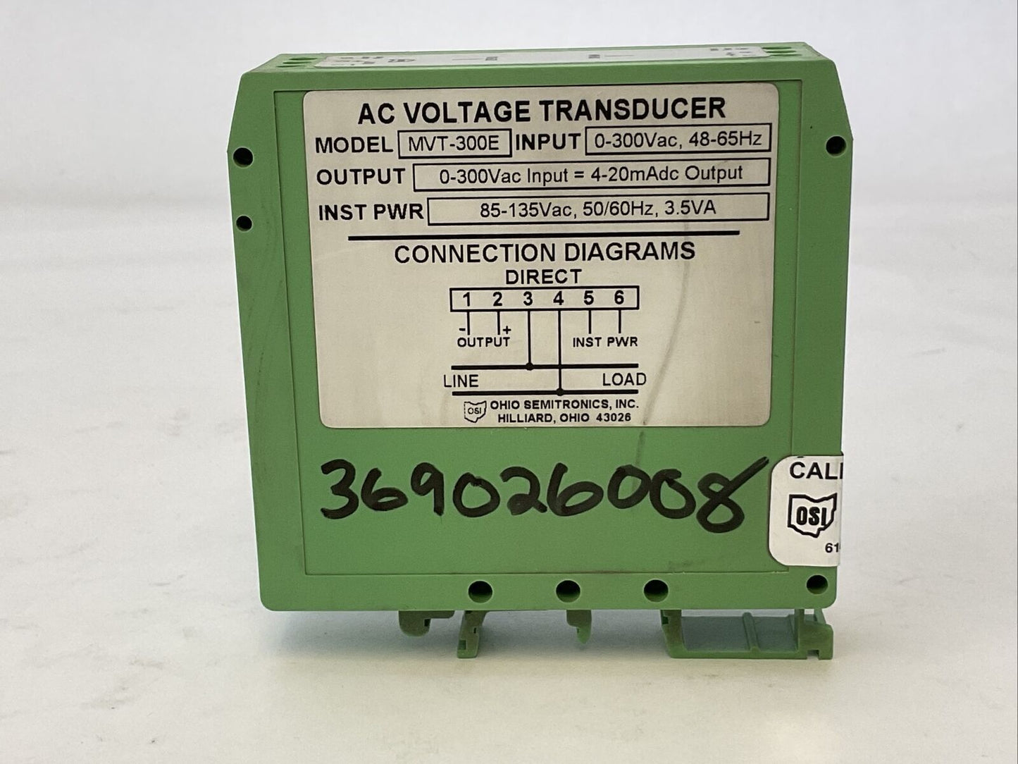 PHOENIX CONTACTS MVT-300E AC VOLTAGE TRANSDUCER OUTPUT 0-300VAC