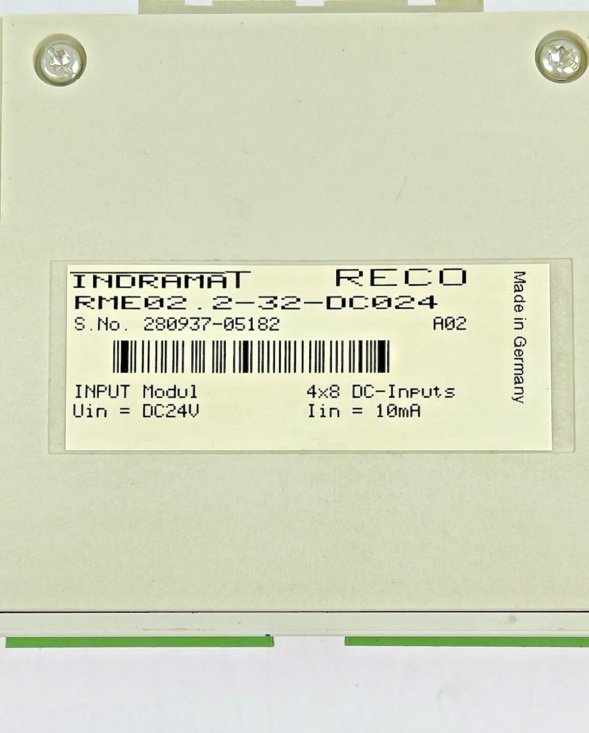 INDRAMAT - REXROTH - RME02.2-32-DC024 - INPUT MODULE - DC24V, 4X8 DC-INPUTS