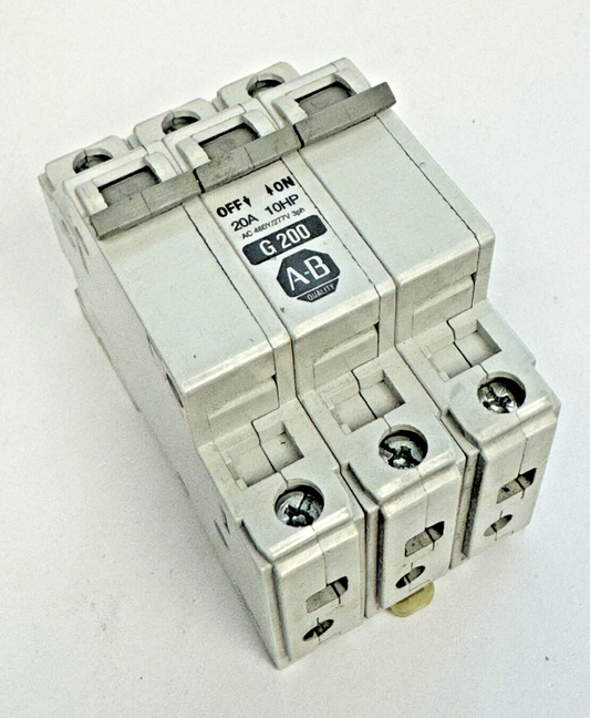 ALLEN-BRADLEY - 1492-CB3-G200 SER. C - MOTOR CONT. - 3 P, 20 A, 277 V, 10HP, 3PH