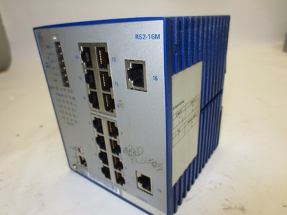 HIRSCHMANN RS2-16M UNMANAGED ETHERNET RAIL SWITCH - 18-32VDC, 0.7-0.4A for PARTS