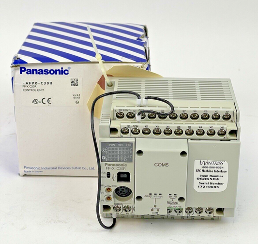 PANASONIC AFPX-C30R-CONTROL UNIT FP-X C30R / AFPX-COM5 -PROGAMMABLE CONTROL UNIT