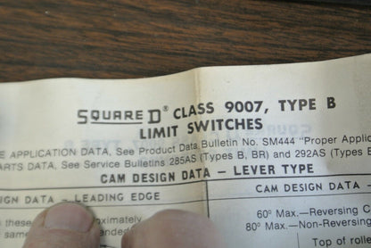 SQUARE D 9007 B53C Ser. B / HEAVY DUTY LIMIT SWITCH / NEW SURPLUS in BOX