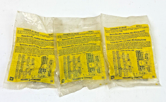 SQUARE D * LOT OF 3* - Q1-100AN - NEUTRAL TERMINAL KIT - NEW OLD STOCK