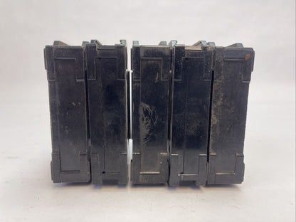 CUTLER HAMMER / WESTINGHOUSE QCL1015 CIRCUIT BREAKER 15A 1P 120/240VAC(LOT OF 5)