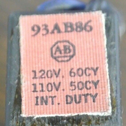 ALLEN-BRADLEY 93AB86 COIL, INTERMITTENT DUTY 120V/60Hz, 110V/50Hz