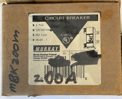 MURRAY M2 200A CIRCUIT BREAKER 120/240VAC 2POLE