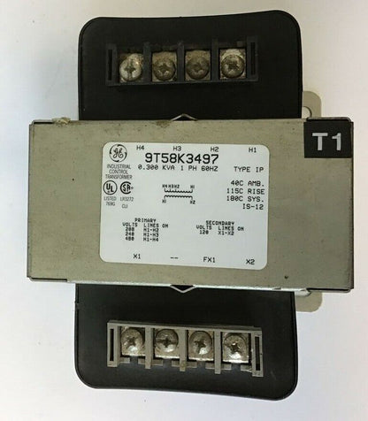 GENERAL ELECTRIC 9T58K3497 IND. CONTROL TRANSFORMER 0.300KVA 1PH 60HZ TYPE IP