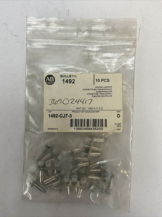 ALLEN BRADLEY 1492-CJ7-3 CENTER JUMPERS SER D (BAG OF 10)