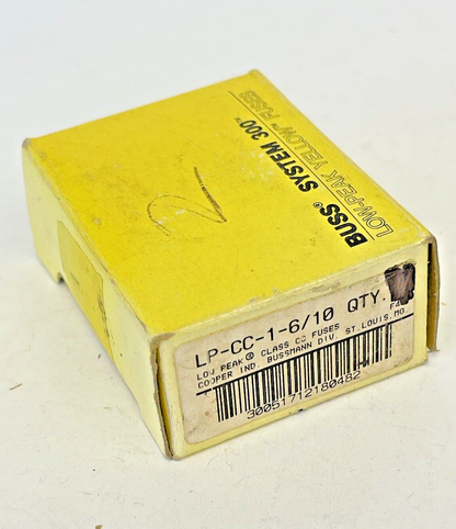 BUSSMANN - *BOX OF 7* - LP-CC-1-6/10 - LOW-PEAK, CURRENT-LIMITING, 600 VAC