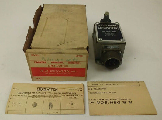 R.B.DENISON PL300WDR2M4, SERIES D,LOX-SWITCH LIMIT SWITCH,600V,NEW SURPLUS,PL300