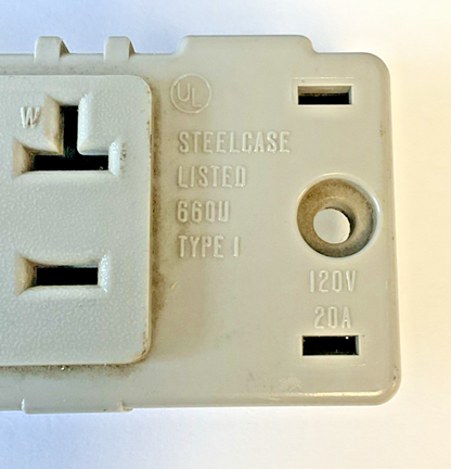 STEELCASE 986832DA20S PLUG PANEL RECEPTACLE 120V 20A 660U REV.C***LOTOF9***