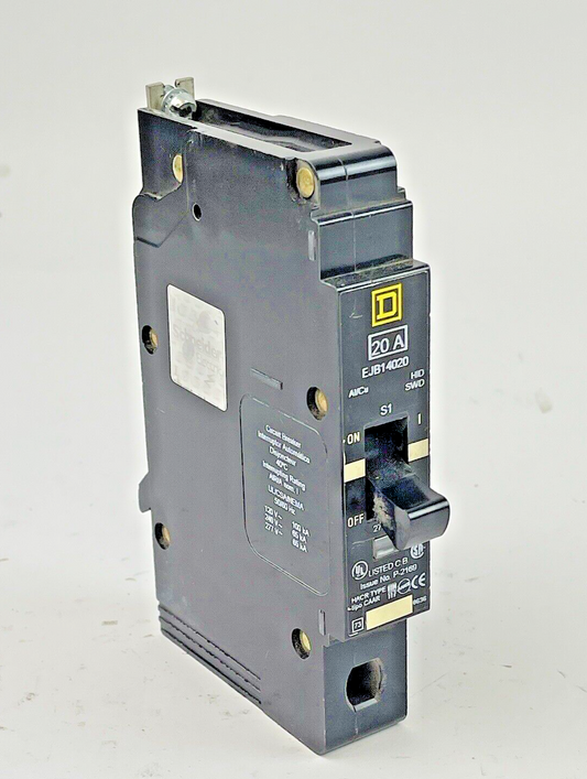 SQUARE D - EJB14020 - CIRCUIT BREAKER - 20A/1 POLE/277 VAC - NEW OLD STOCK