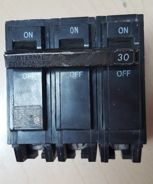 GE THQL 30A 3 pole 30 amp Plug In Circuit Breaker