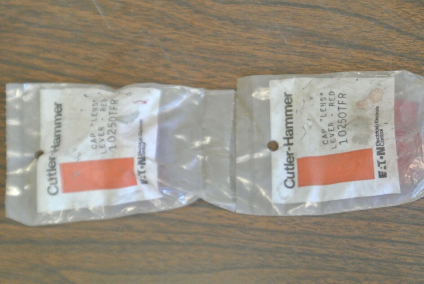 LOT of 2 / CUTLER-HAMMER 10250TFR / CAP "LENS" LEVER - RED / NEW SURPLUS