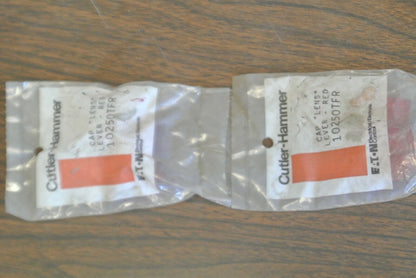 LOT of 2 / CUTLER-HAMMER 10250TFR / CAP "LENS" LEVER - RED / NEW SURPLUS