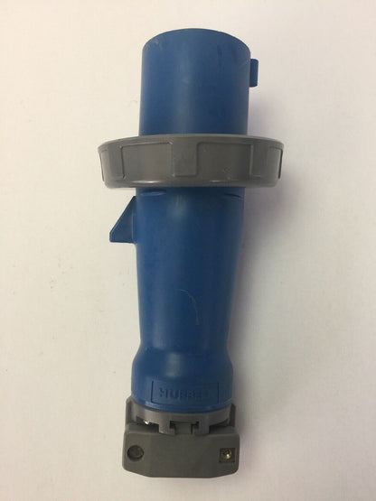 HUBBEL 363P6W PIN & SLEEVE WATERTIGHT PLUG 63A 220VAC 2 POLE 3 WIRE GROUNDING (3
