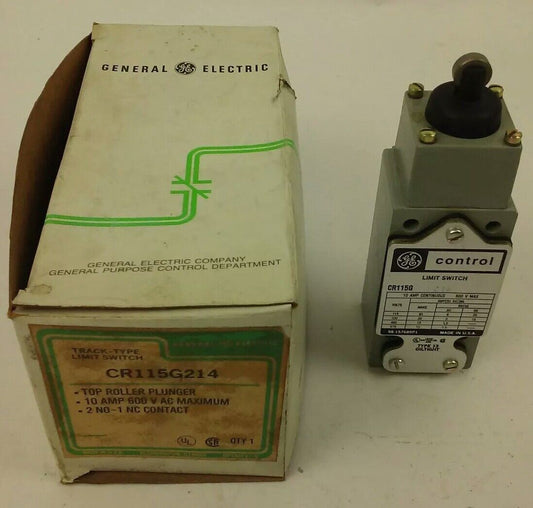 GE, CR115G214, LIMIT SWITCH, 600V MAX, 10 AMP, 600V MAX, 2 NO- 1 NC CONTACT, NEW