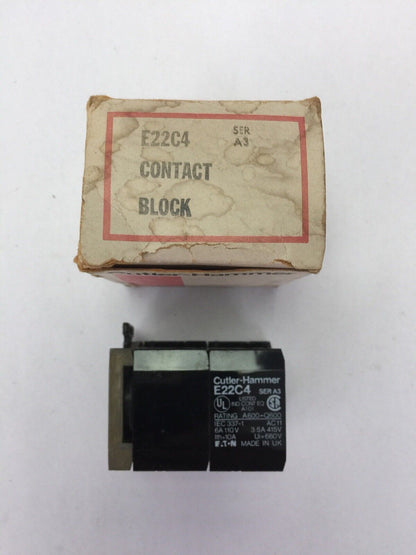 CUTLER HAMMER E22C4 CONTACT BLOCK