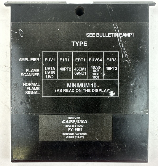 CAPP/USA TYPE E1R1 FLAME AMPLIFIER MODULE