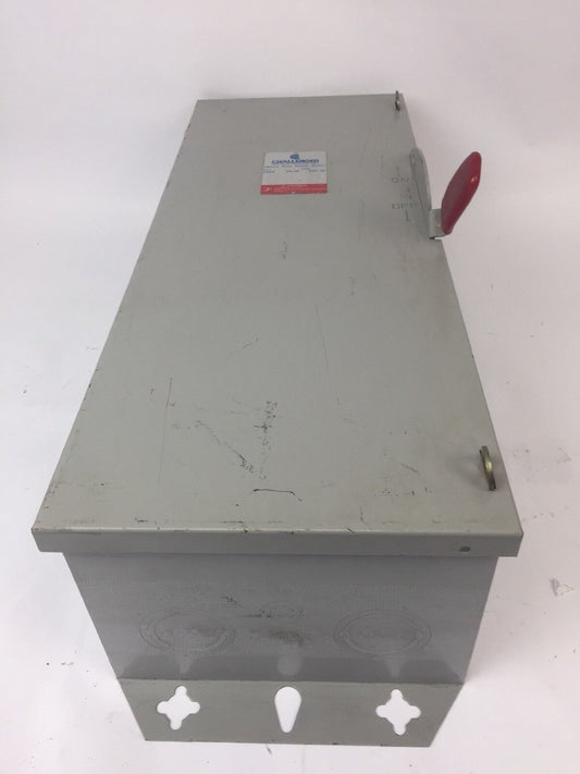 CHALLENGER HD363NFC HD SAFETY SWITCH 600VAC/DC 100AMP 75HP TYPE 1 ENCLOSURE