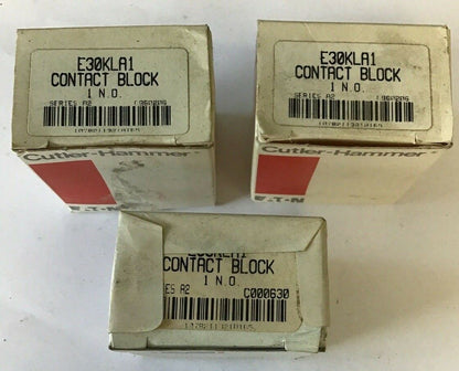 CUTLER HAMMER E30KLA1 CONTACT BLOCK***LOTOF3***