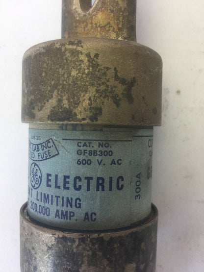 GE GF8B300 CURRENT LIMITING FUSE CLF CLASS J 300AMPS 600VAC