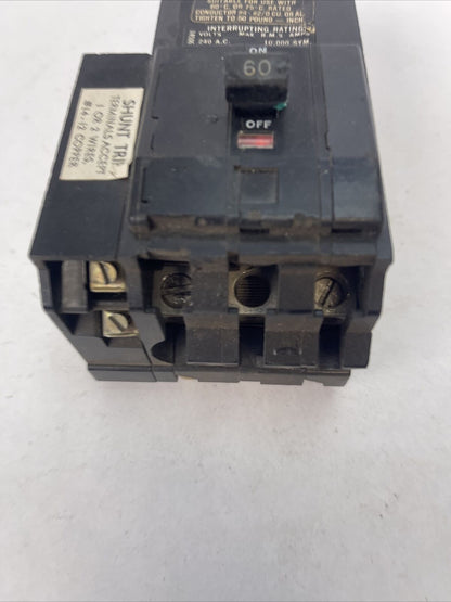 SQUARE D Q1L3601021 CIRCUIT BREAKER 60AMP 240VAC
