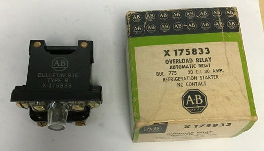 ALLEN BRADLEY X-175833 OVERLOAD RELAY TYPE B 20/30AMP