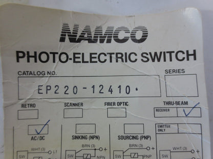 NAMCO CONTROLS EP220-12410 PHOTO-ELECTRIC SWITCH - NEW SURPLUS in SEALED BAG