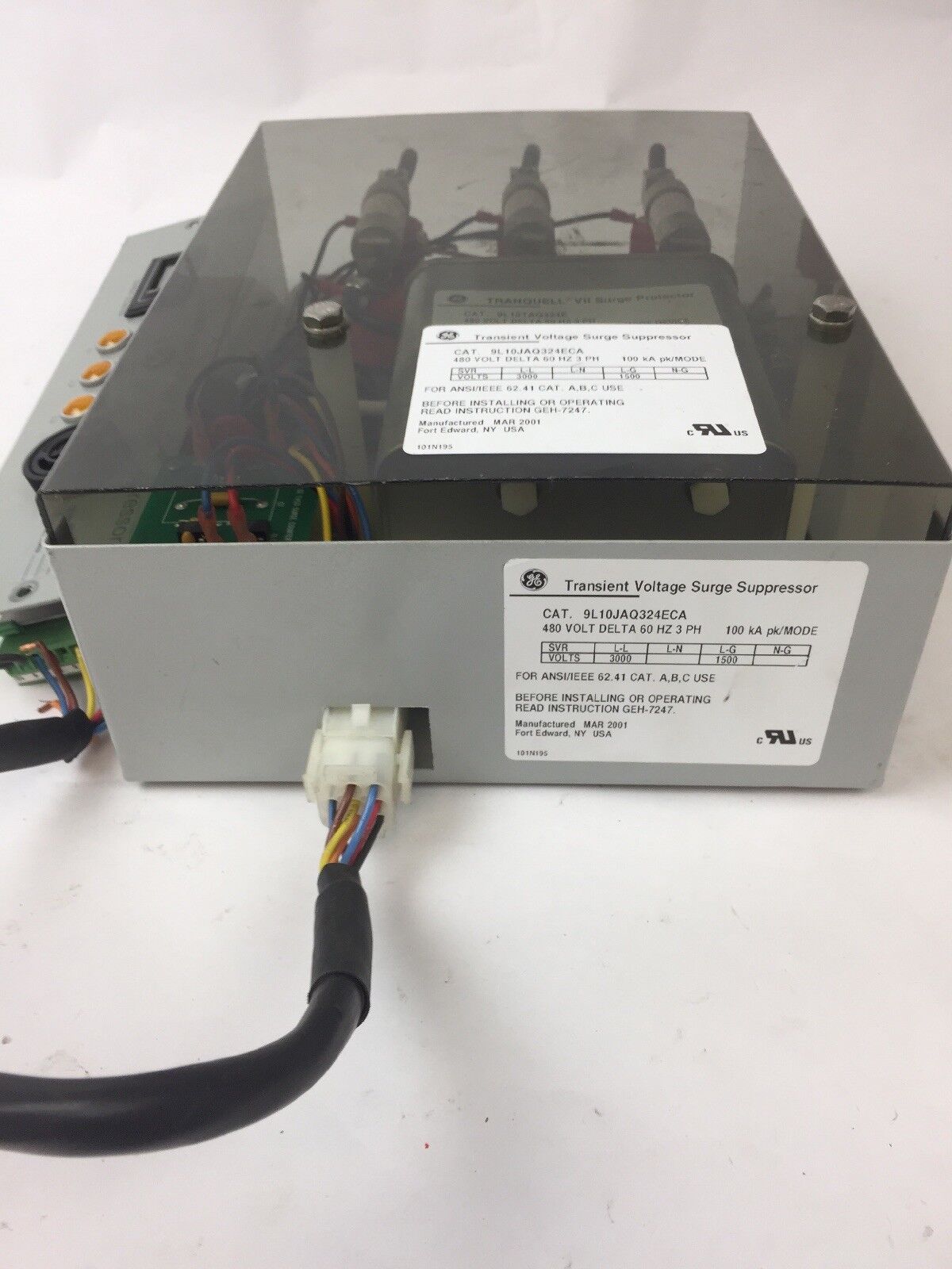 GE 9L10JAQ324ECA TRANSIENT VOLTAGE SURGE SUPPRESSOR 480 VOLTS 60 HZ 3 PH