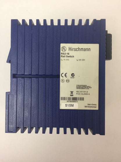 HIRSCHMANN RS2-16 RAIL SWITCHB18-32VDC UNMANAGED ETHERNET