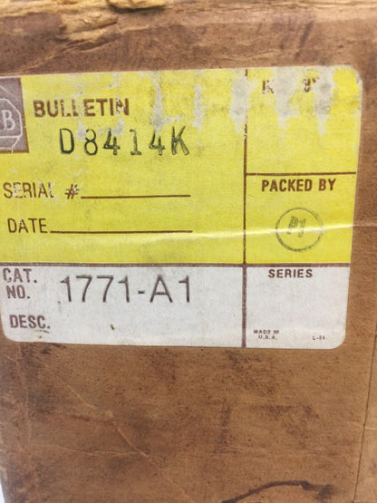 ALLEN BRADLEY 1771-A1 I/O CHASSIS 4 SLOT RACK SERIES A