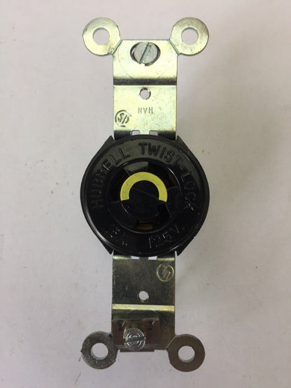 HUBBELL HBL4710 TWIST-LOCK SINGLE RECEPTACLE 15A 125V 2 POLE