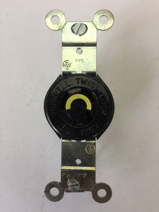 HUBBELL HBL4710 TWIST-LOCK SINGLE RECEPTACLE 15A 125V 2 POLE