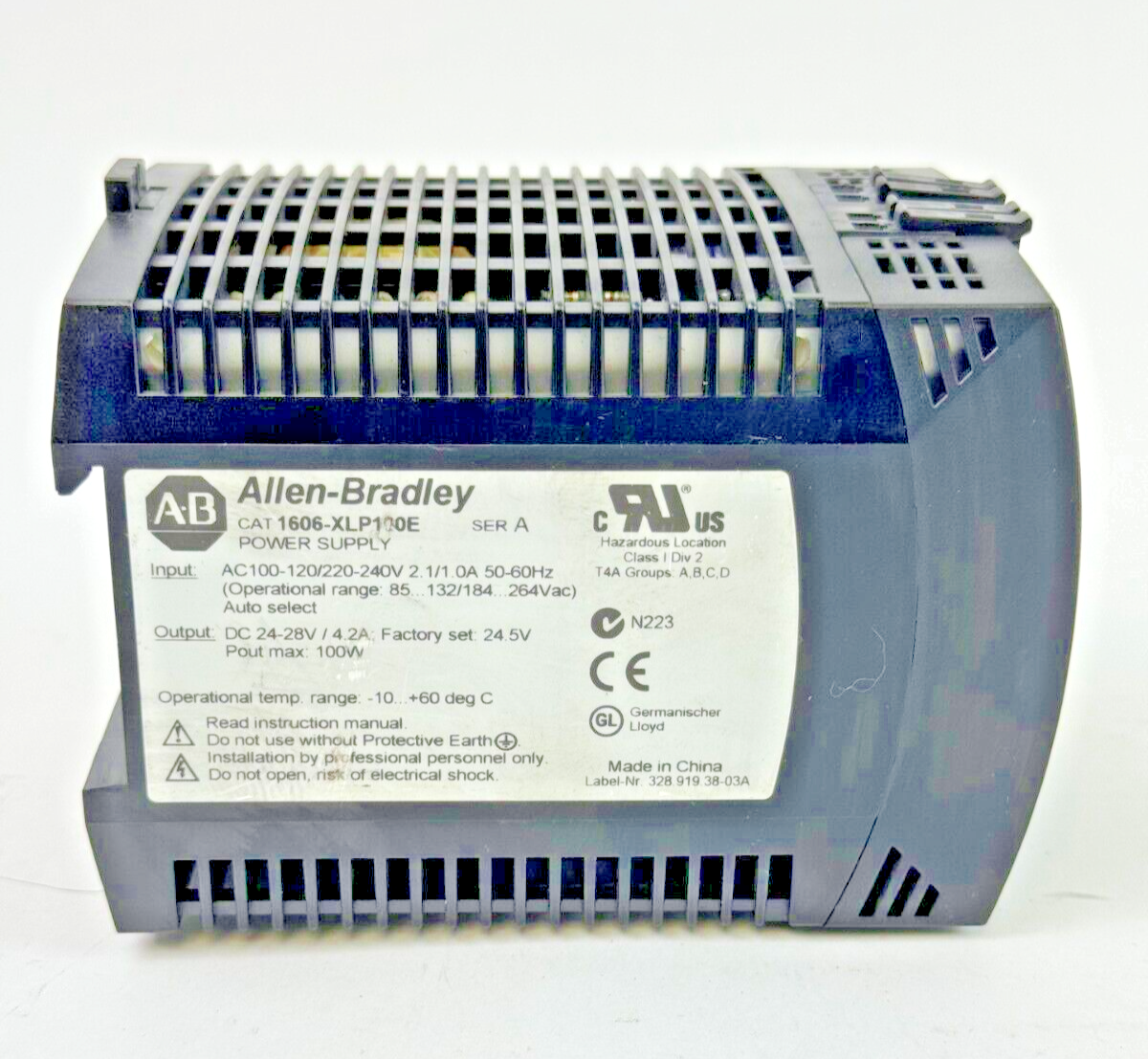 ALLEN-BRADLEY - 1606-XLP100E SER. A - POWER SUPPLY - 100 W, 24 VDC, 4.2A