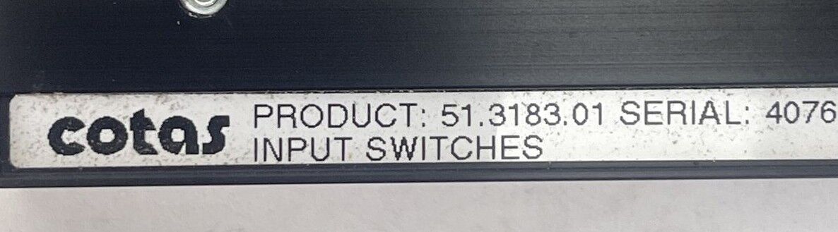 COTAS 51.3183.01 INPUT SWITCHES CT 3183 SPECIAL MODULE