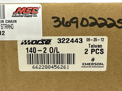 MSC EMERSON MORSE 140-2 O/L RIVETED ROLLER CHAIN (2PC IN THE BOX)