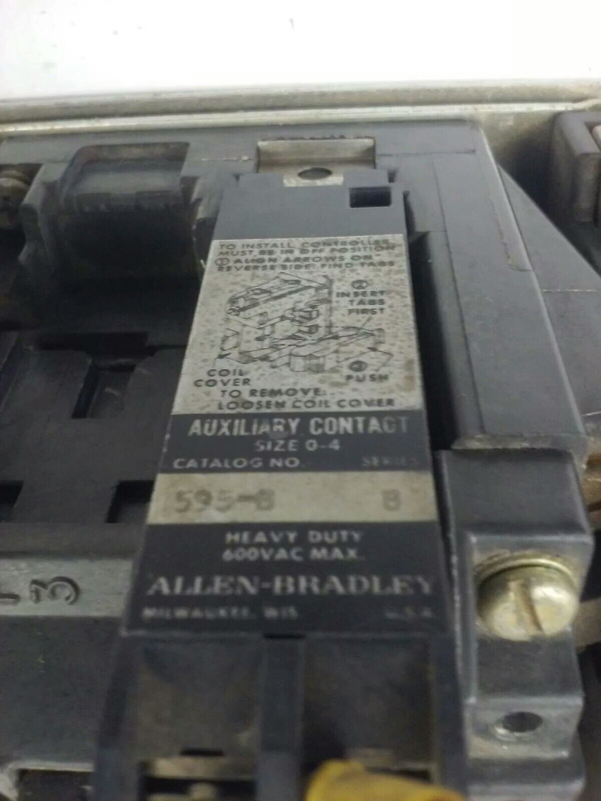 ALLEN BRADLEY, 520E-BOD , SER. C, STARTER, SIZE 1, 600V, 27A, 3PH, 120V COIL 3PH