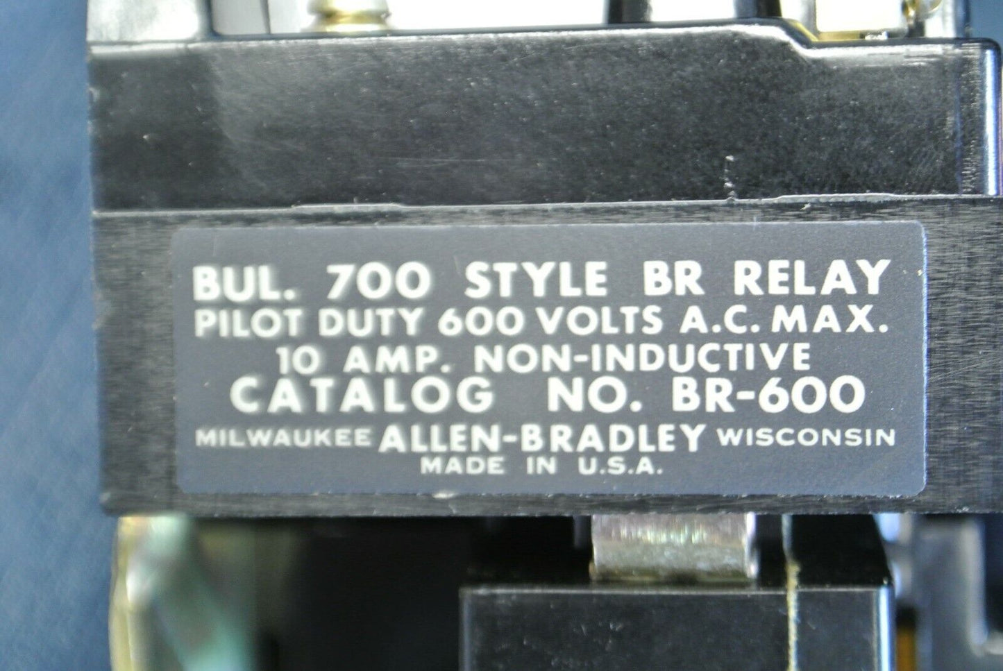 ALLEN-BRADLEY 700-BR600 TYPE BR AC RELAY 6 N.O. / 120V, 60Hz / NEW SURPLUS