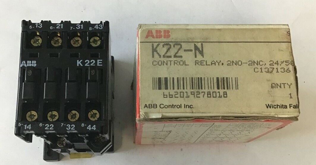 ABB K22-N CONTROL RELAY 2N0-2NC 24V 60/50HZ K22E