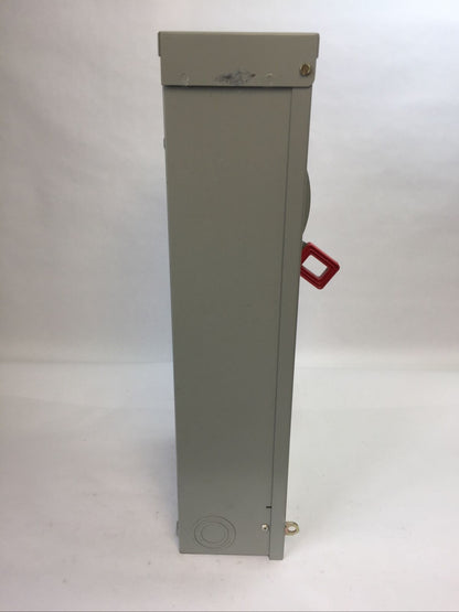 GE TH3223R FUSIBEL SAFETY SWITCH TYPE 3R MODEL 10 100A 240VAC 250VDC 2P TYPE 3R