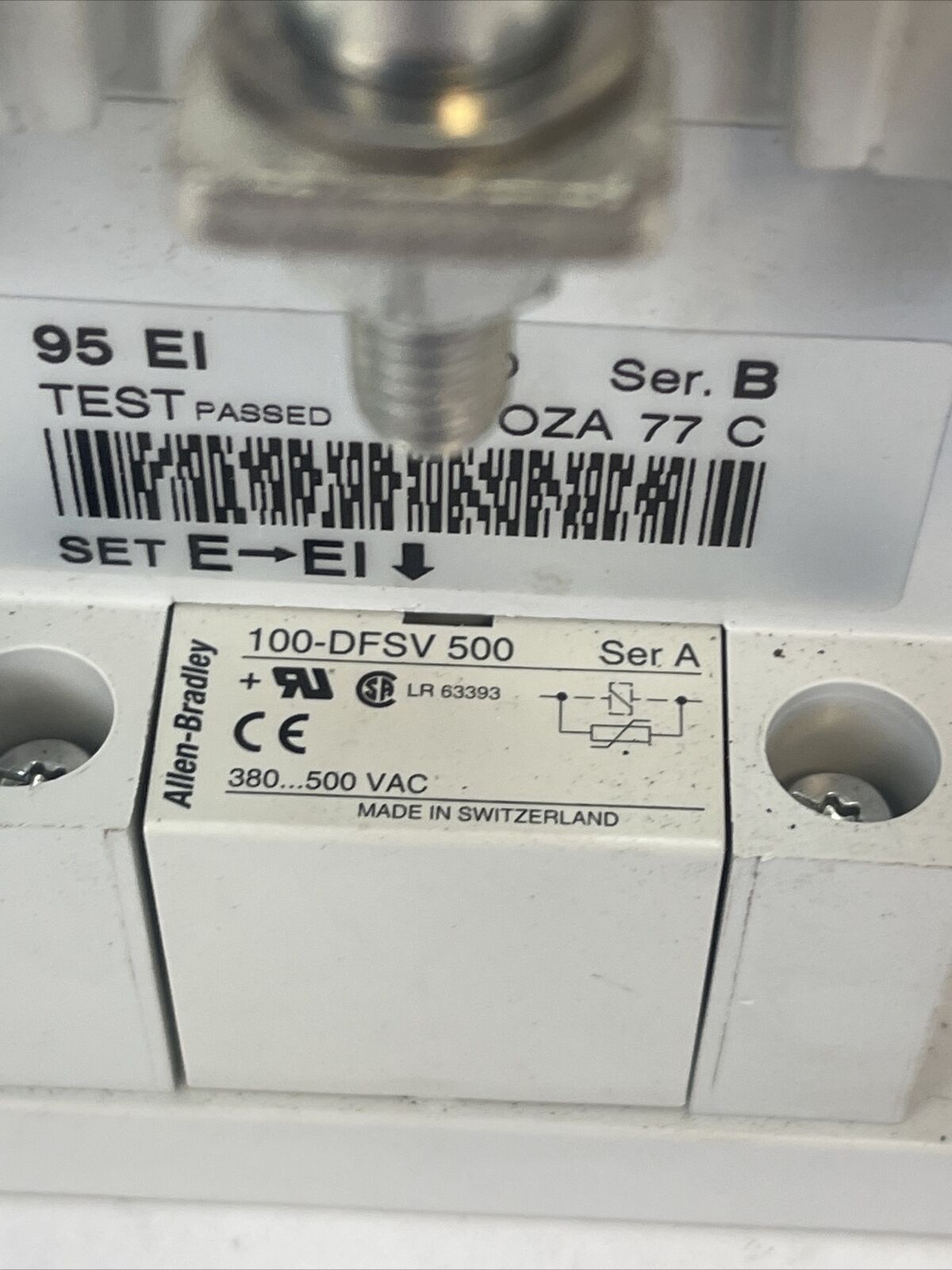 ALLEN BRADLEY 100S-D95EN22C CONTACTOR 600VAC 160A 75HP SER B 100-DFSV 500