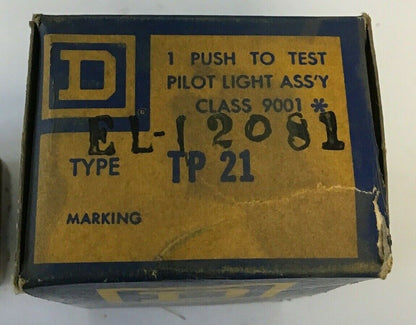 SQUARE D 9001 TP-21 120/110V 60/50CY AMBER/ORANGE PILOT LIGHT