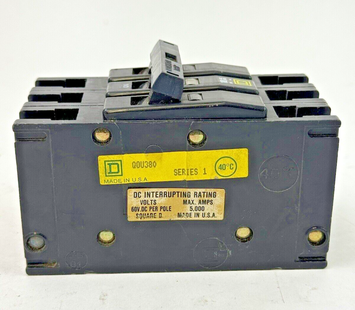 SQUARE D - QOU380 - UNIT MOUNT CIRCUIT BREAKER - 3 POLE/80 A/ 240 VAC/ TYPE QOU