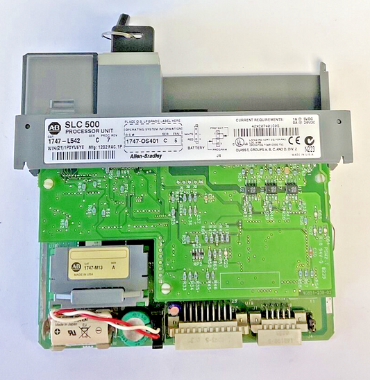 ALLEN BRADLEY 1747-L542 SER.C PREC.REV.7 PROCESSOR UNIT SER.D 24VDC*NOCOVERDOOR*