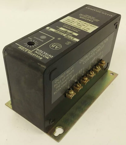 ALLEN BRADLEY 870M-ZOD95 SER. A, MOTION DETECTOR, 20-40 RPM SPEED RANGE,120V 10A